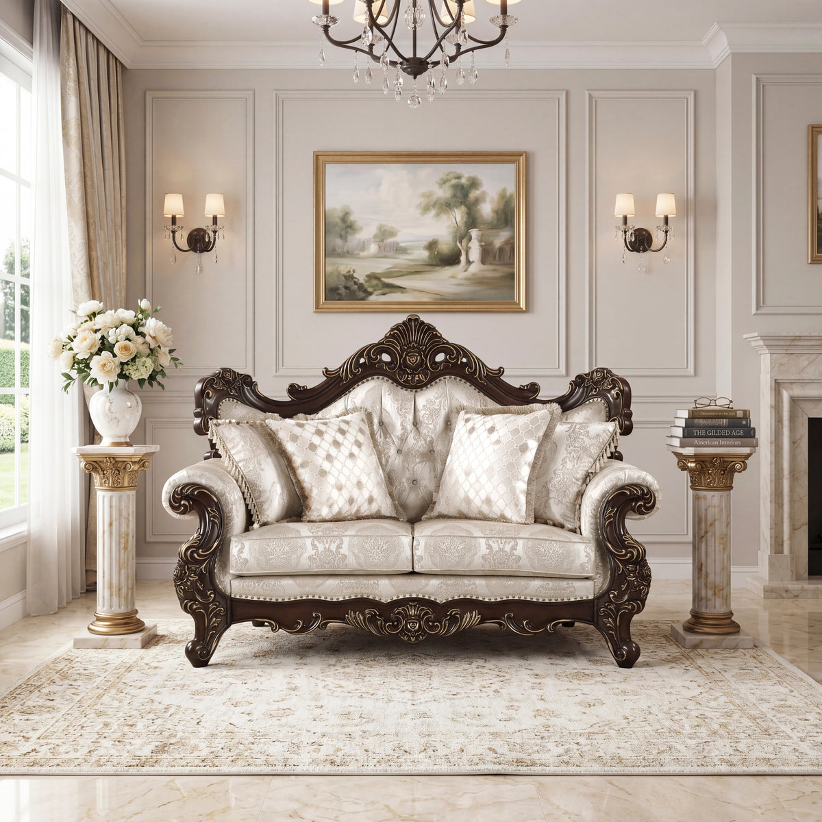 Sovereign Cherry Brown 2-Piece Living Room Set