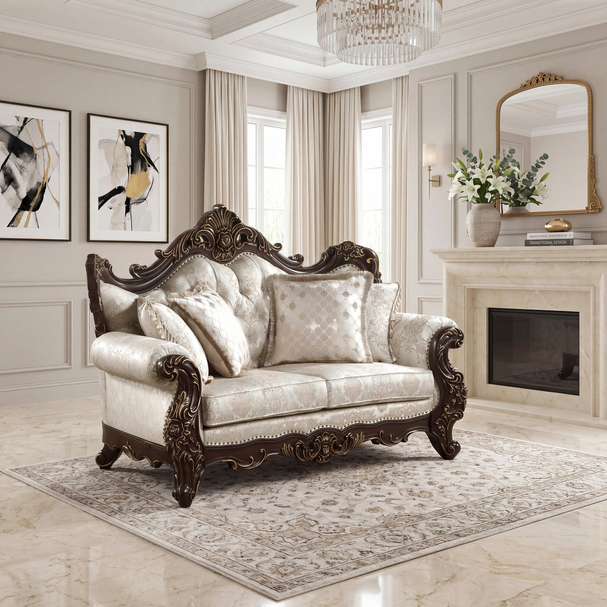 Sovereign Cherry Brown 2-Piece Living Room Set