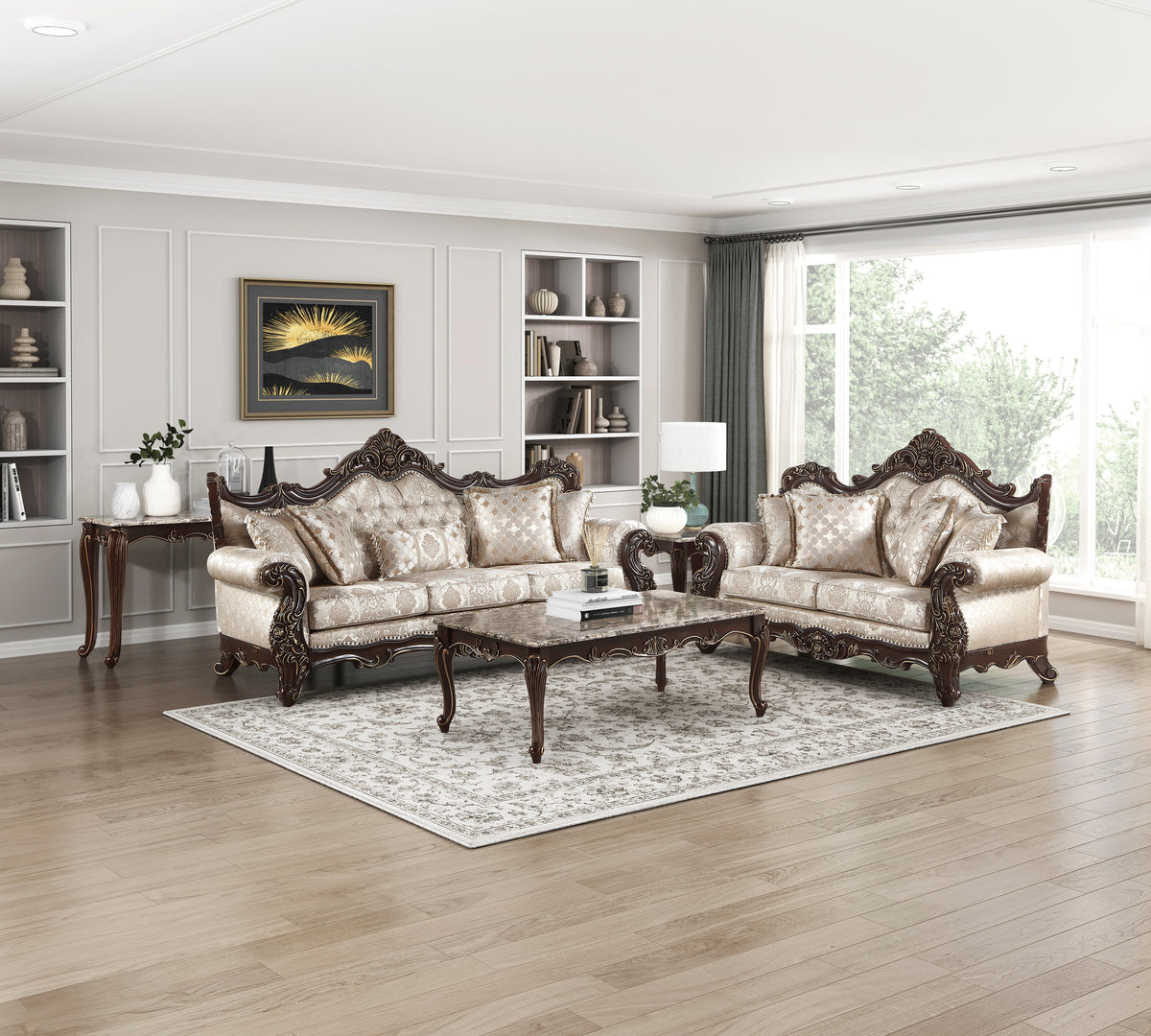 Sovereign Cherry Brown 2-Piece Living Room Set