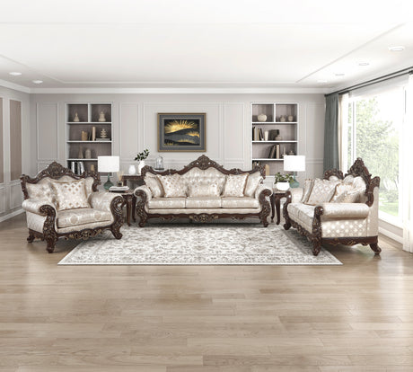 Sovereign Cherry Brown 2-Piece Living Room Set from Homelegance - Luna Furniture