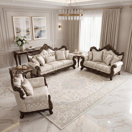 Sovereign Cherry Brown 2-Piece Living Room Set from Homelegance - Luna Furniture