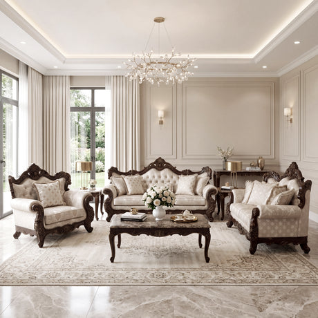 Sovereign Cherry Brown 2-Piece Living Room Set from Homelegance - Luna Furniture