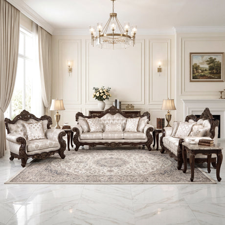 Sovereign Cherry Brown 2-Piece Living Room Set from Homelegance - Luna Furniture