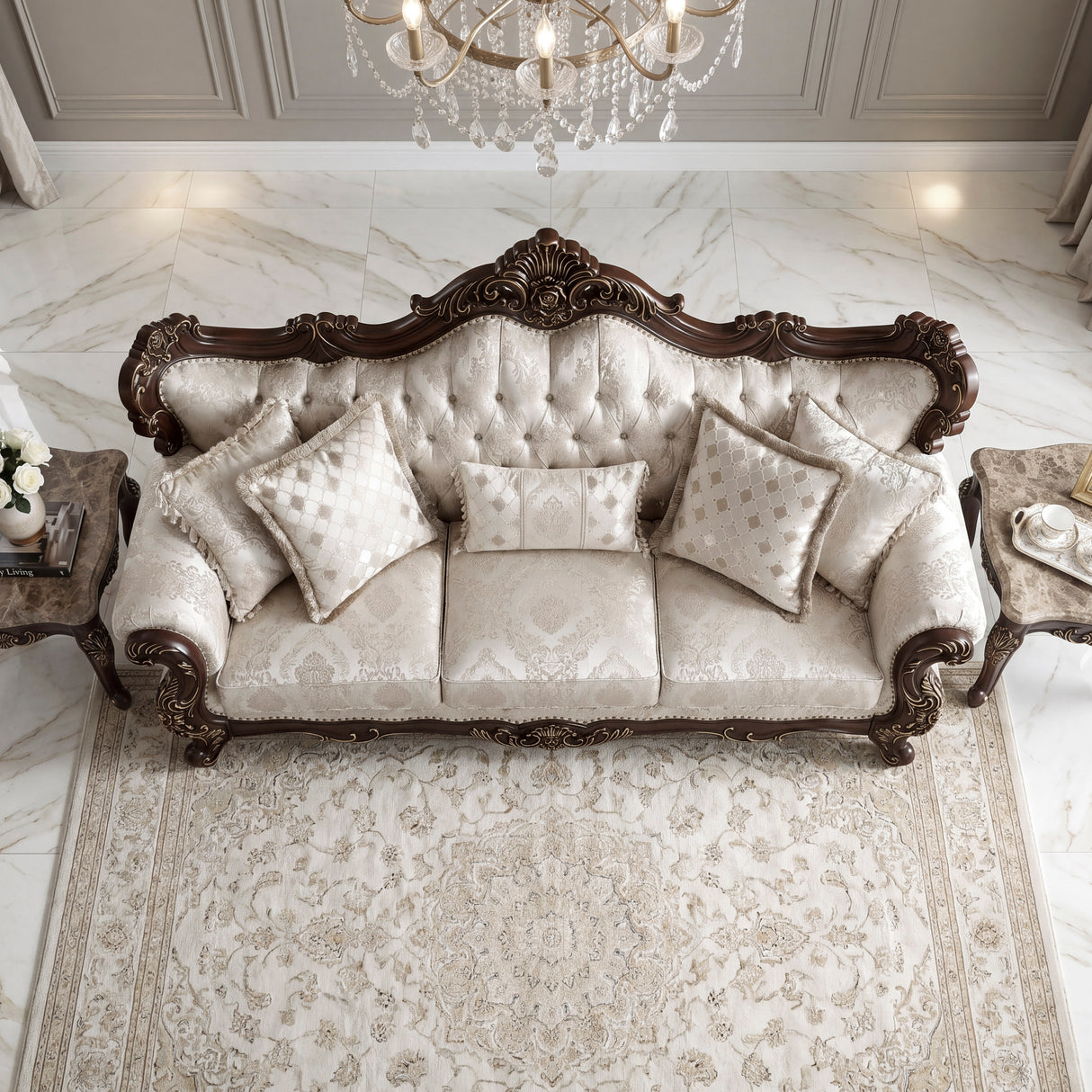Sovereign Cherry Brown Sofa
