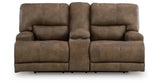 Beckley Place Earth Power Reclining Loveseat with Console from Ashley - Luna Furniture