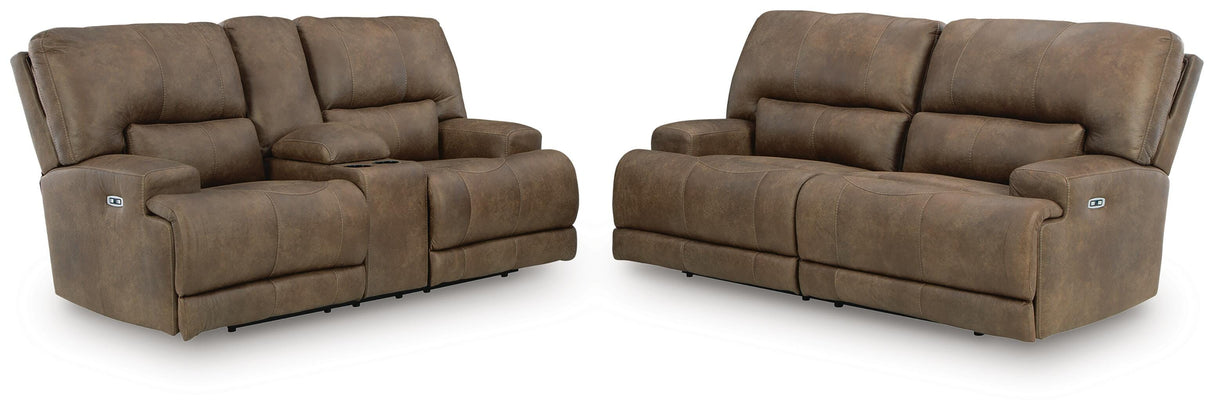 Beckley Place Power Reclining Sofa and Loveseat from Ashley - Luna Furniture