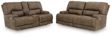 Beckley Place Earth Power Reclining Sofa and Loveseat from Ashley - Luna Furniture