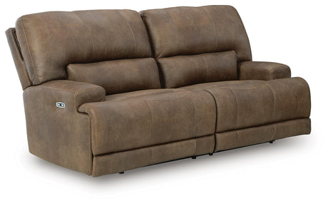Beckley Place Earth Power Reclining Sofa and Loveseat from Ashley - Luna Furniture