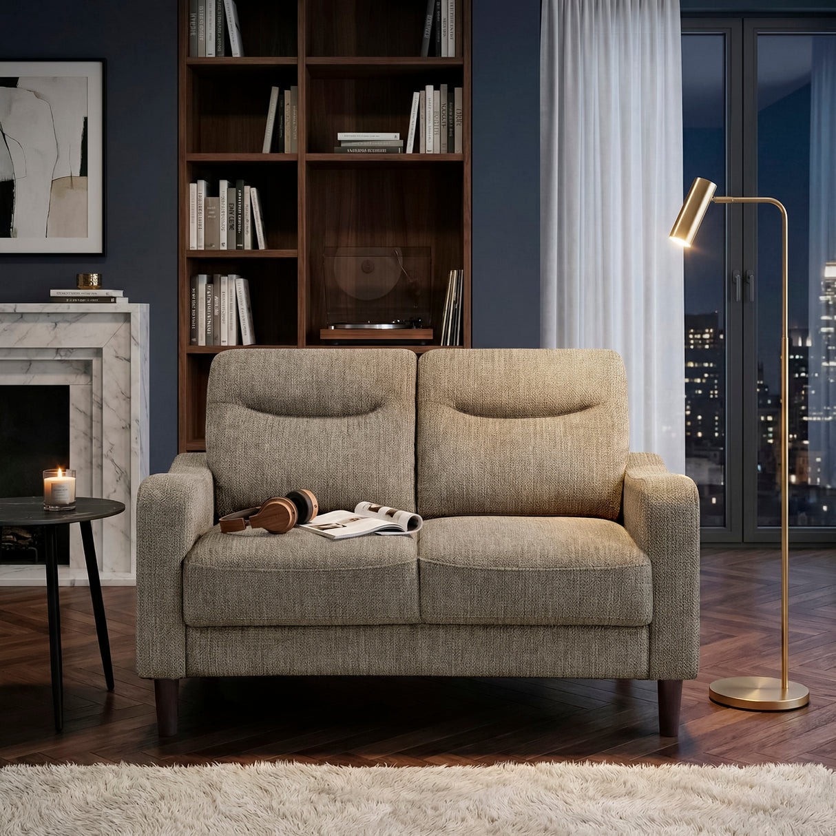 9180BRW-2 Love Seat from Homelegance - Luna Furniture