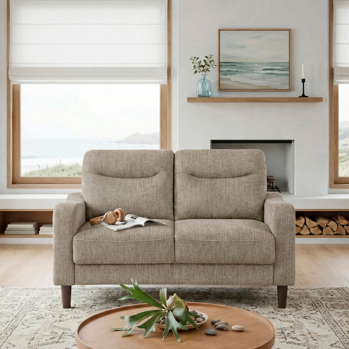 9180BRW-2 Love Seat from Homelegance - Luna Furniture