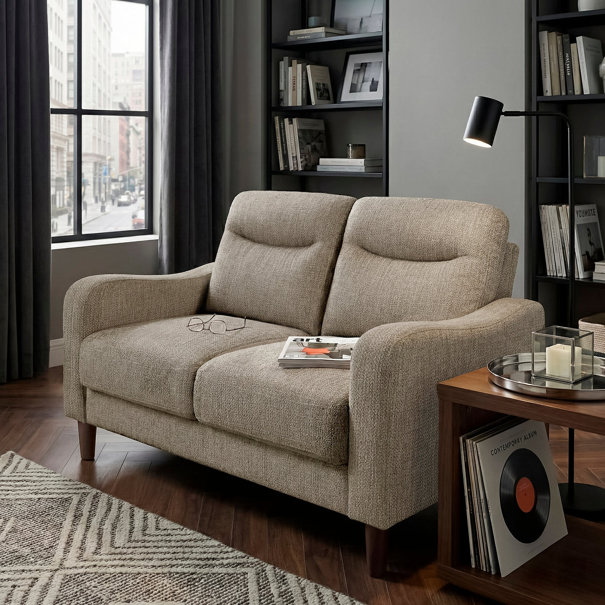 9180BRW-2 Love Seat from Homelegance - Luna Furniture