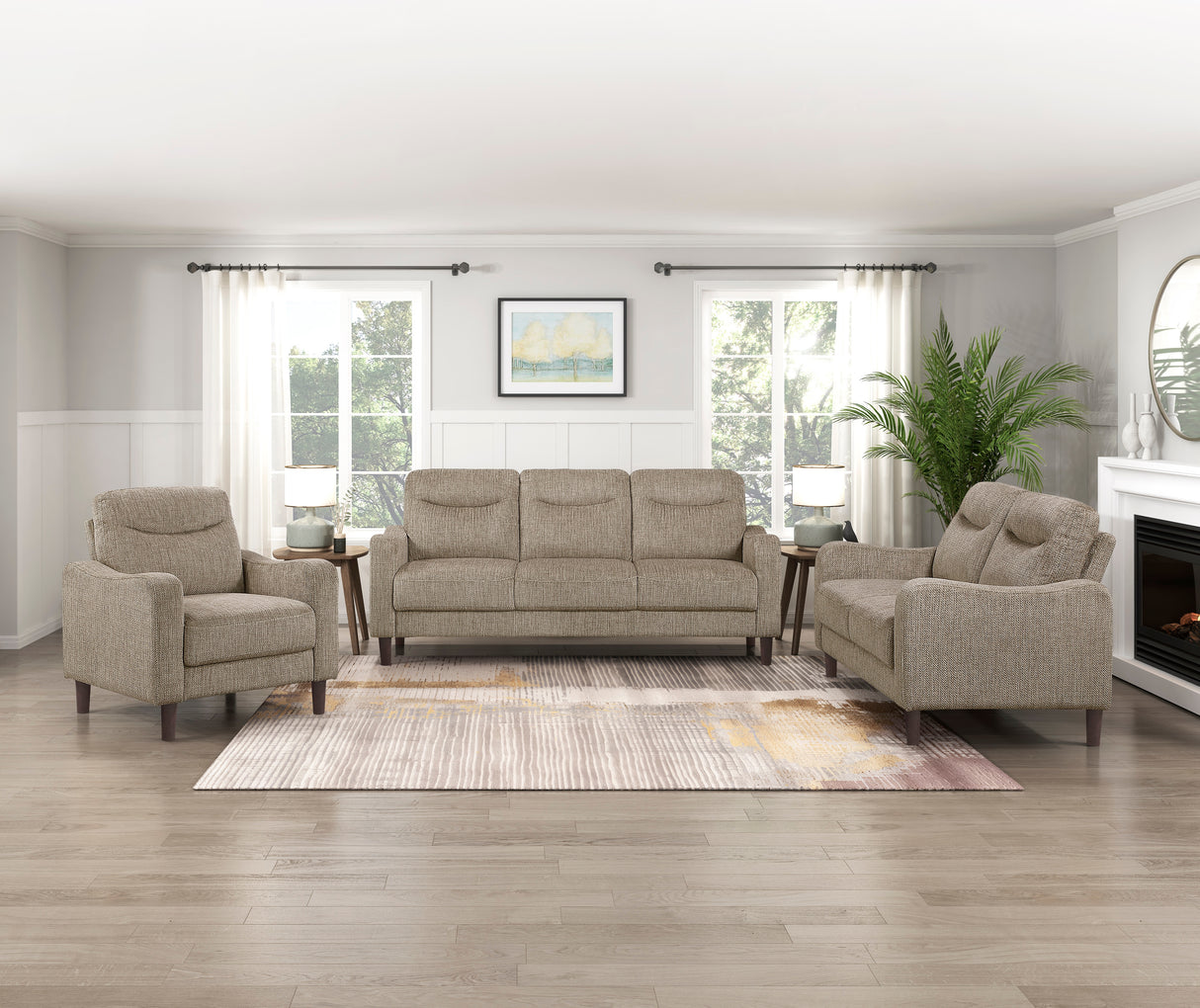 9180BRW-1 Chair from Homelegance - Luna Furniture