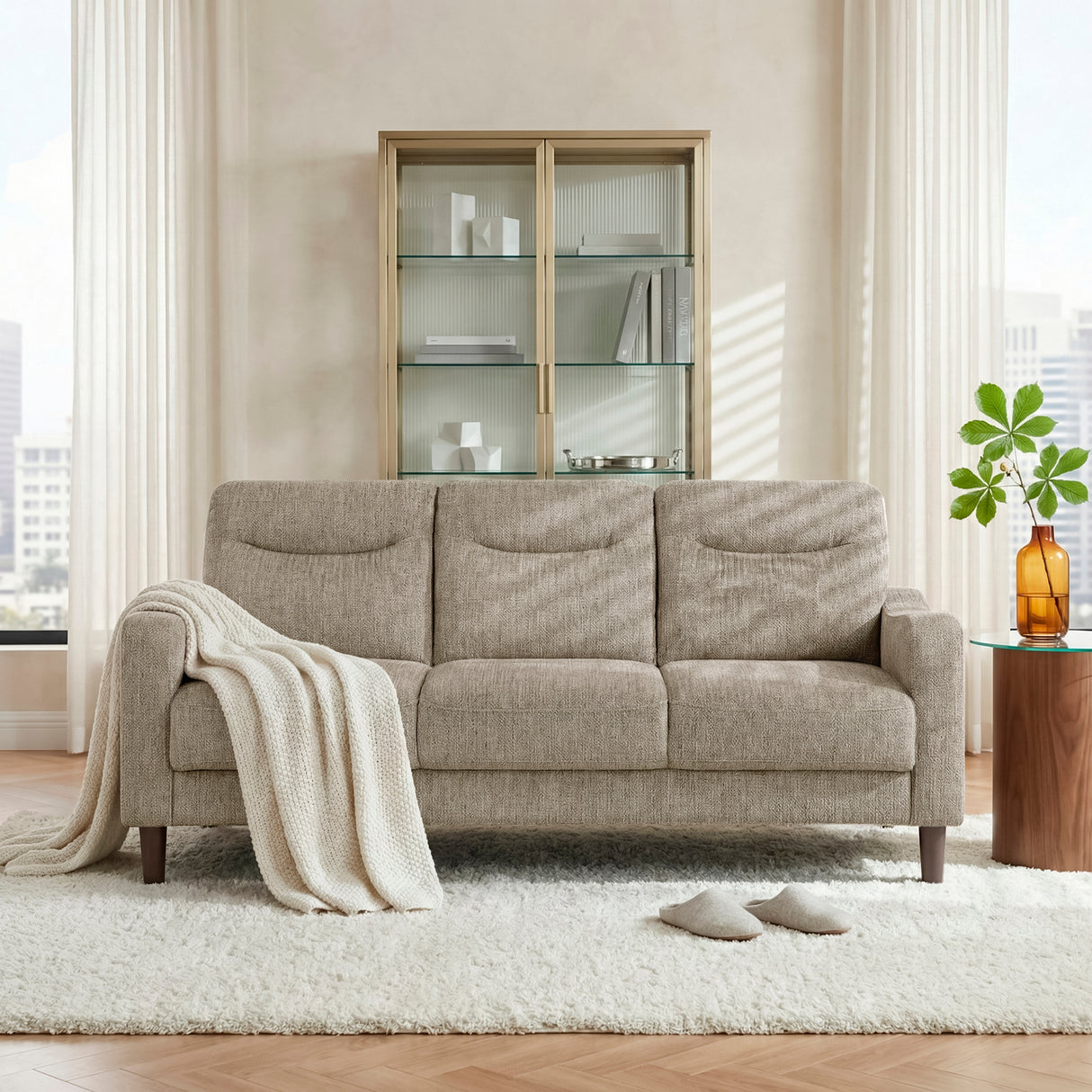 9180BRW-2 Love Seat from Homelegance - Luna Furniture