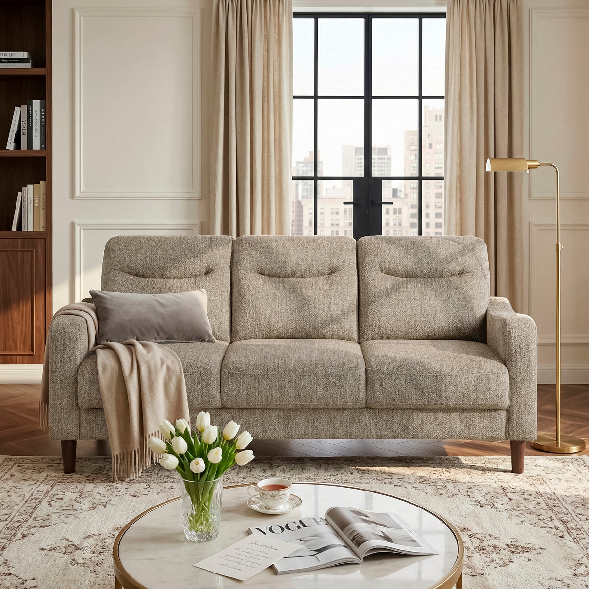 9180BRW-2 Love Seat from Homelegance - Luna Furniture