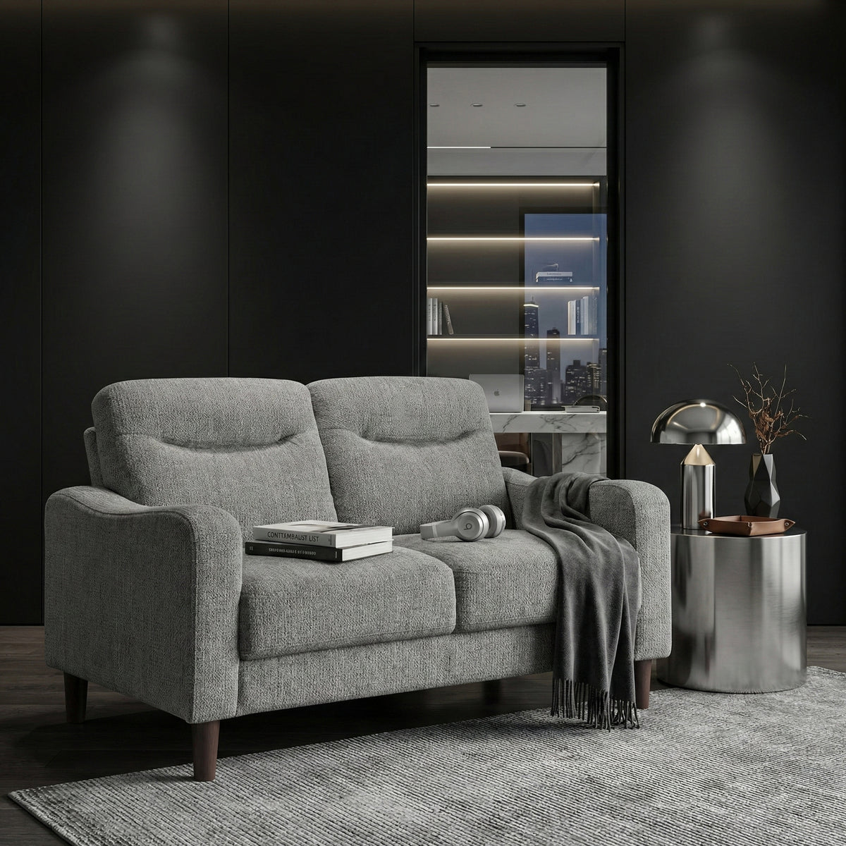 Linden Gray Chair from Homelegance - Luna Furniture