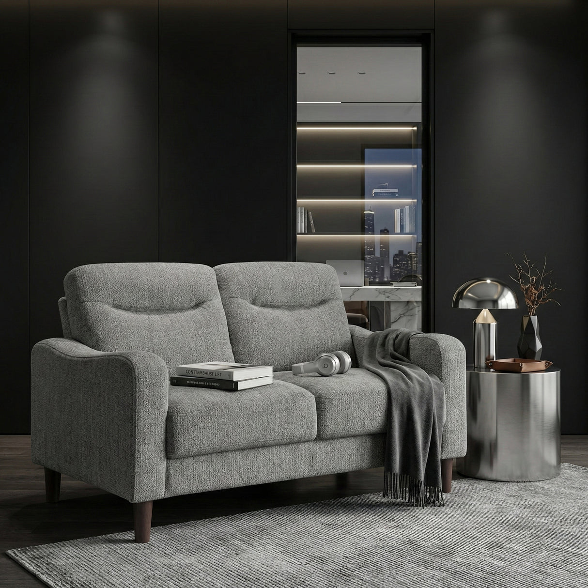 9180GRY-2 Love Seat from Homelegance - Luna Furniture