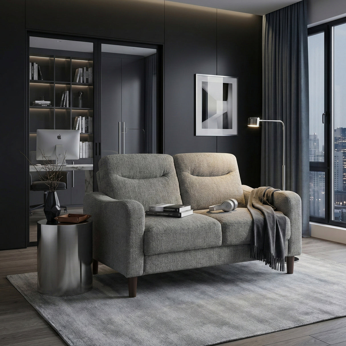 Linden Gray Loveseat