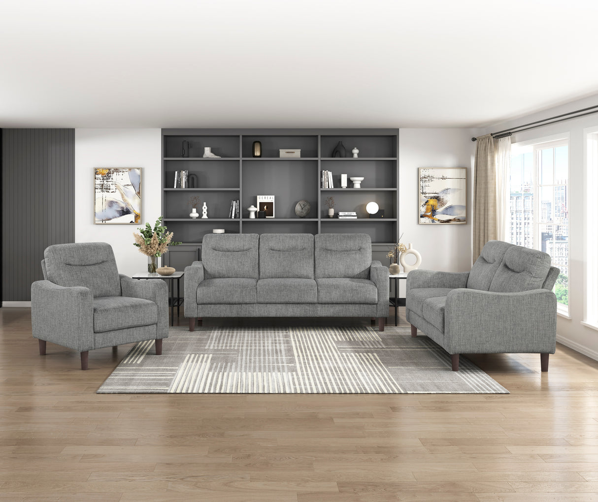 9180GRY-2 Love Seat from Homelegance - Luna Furniture
