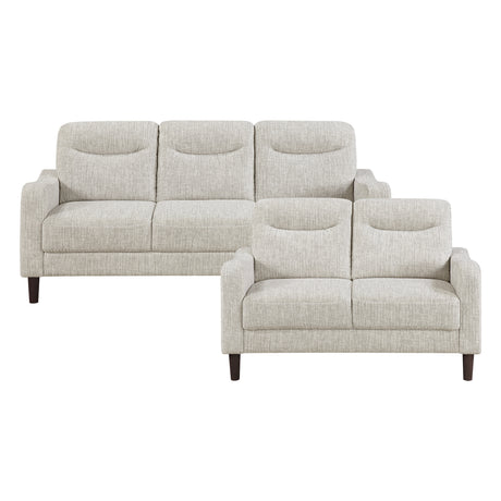 Linden Taupe Living Room Set (Sofa & Loveseat) from Homelegance - Luna Furniture