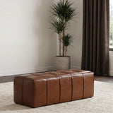 Farrell Brown Leatherette Upholstered Bench from Coaster - Luna Furniture