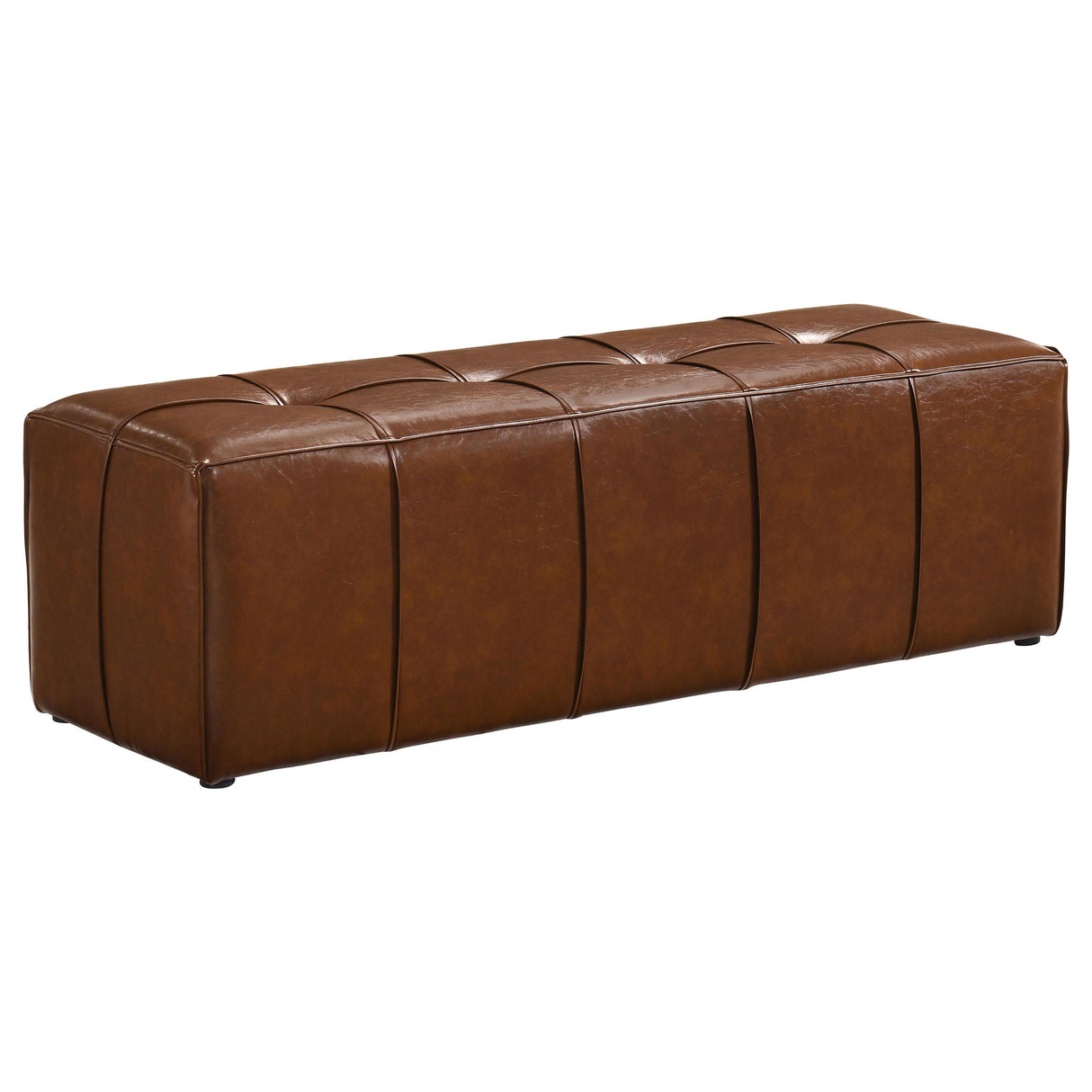 Farrell Brown Leatherette Upholstered Bench from Coaster - Luna Furniture