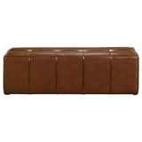 Farrell Brown Leatherette Upholstered Bench from Coaster - Luna Furniture