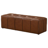 Farrell Brown Leatherette Upholstered Bench from Coaster - Luna Furniture