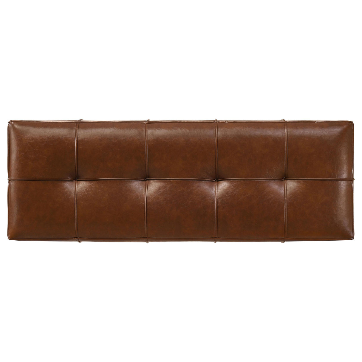 Farrell Brown Leatherette Upholstered Bench from Coaster - Luna Furniture