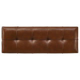 Farrell Brown Leatherette Upholstered Bench from Coaster - Luna Furniture