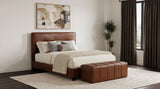 Farrell Brown Leatherette Upholstered Bench from Coaster - Luna Furniture