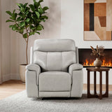 Celestia Light Gray Power Glider Reclining Chair with Power Headrest