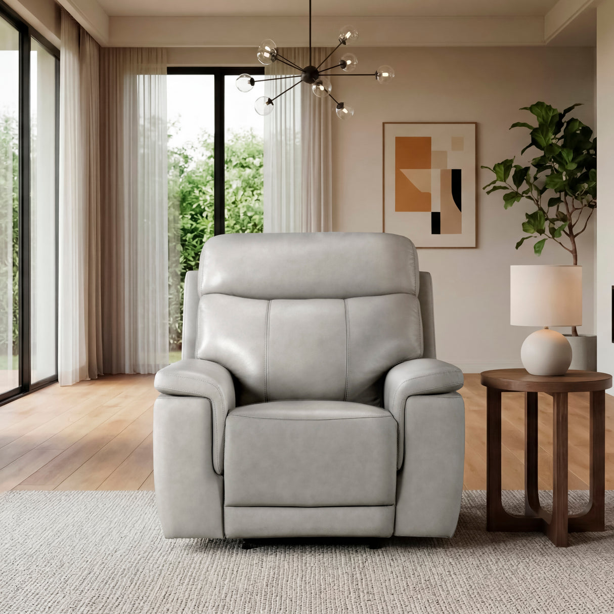 9199TPE-1PWH Power Glider Reclining Chair with Power Headrest from Homelegance - Luna Furniture