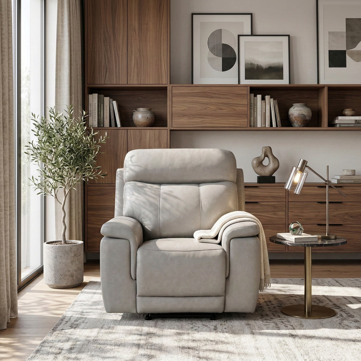 9199TPE-1PWH Power Glider Reclining Chair with Power Headrest from Homelegance - Luna Furniture