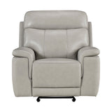 Celestia Light Gray Power Glider Reclining Chair with Power Headrest
