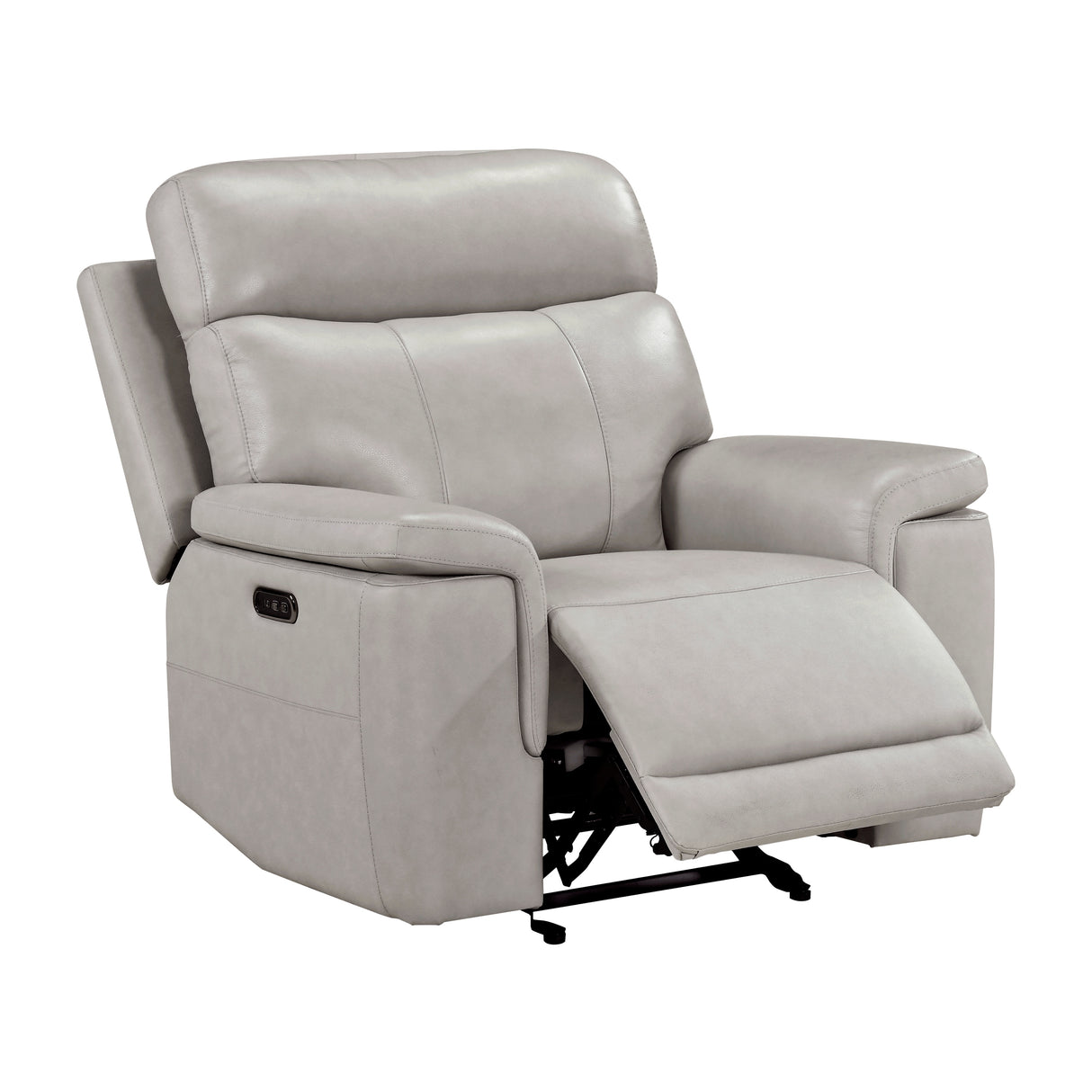 Celestia Light Gray Power Glider Reclining Chair with Power Headrest