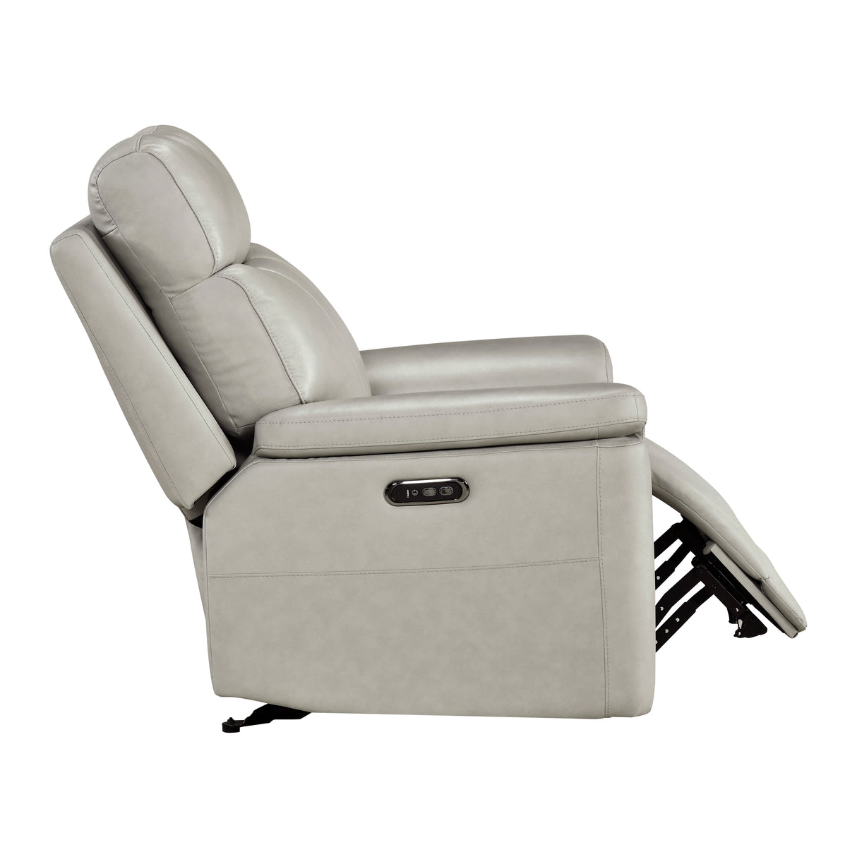 Celestia Light Gray Power Glider Reclining Chair with Power Headrest