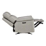 Celestia Light Gray Power Glider Reclining Chair with Power Headrest