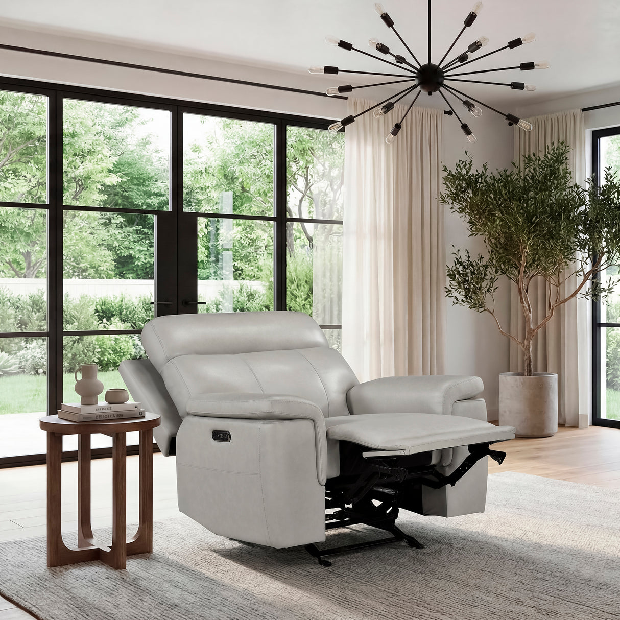 9199TPE-1PWH Power Glider Reclining Chair with Power Headrest from Homelegance - Luna Furniture