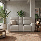 9199TPE-2PWH Power Double Reclining Love Seat with Power Headrest and Center Console from Homelegance - Luna Furniture