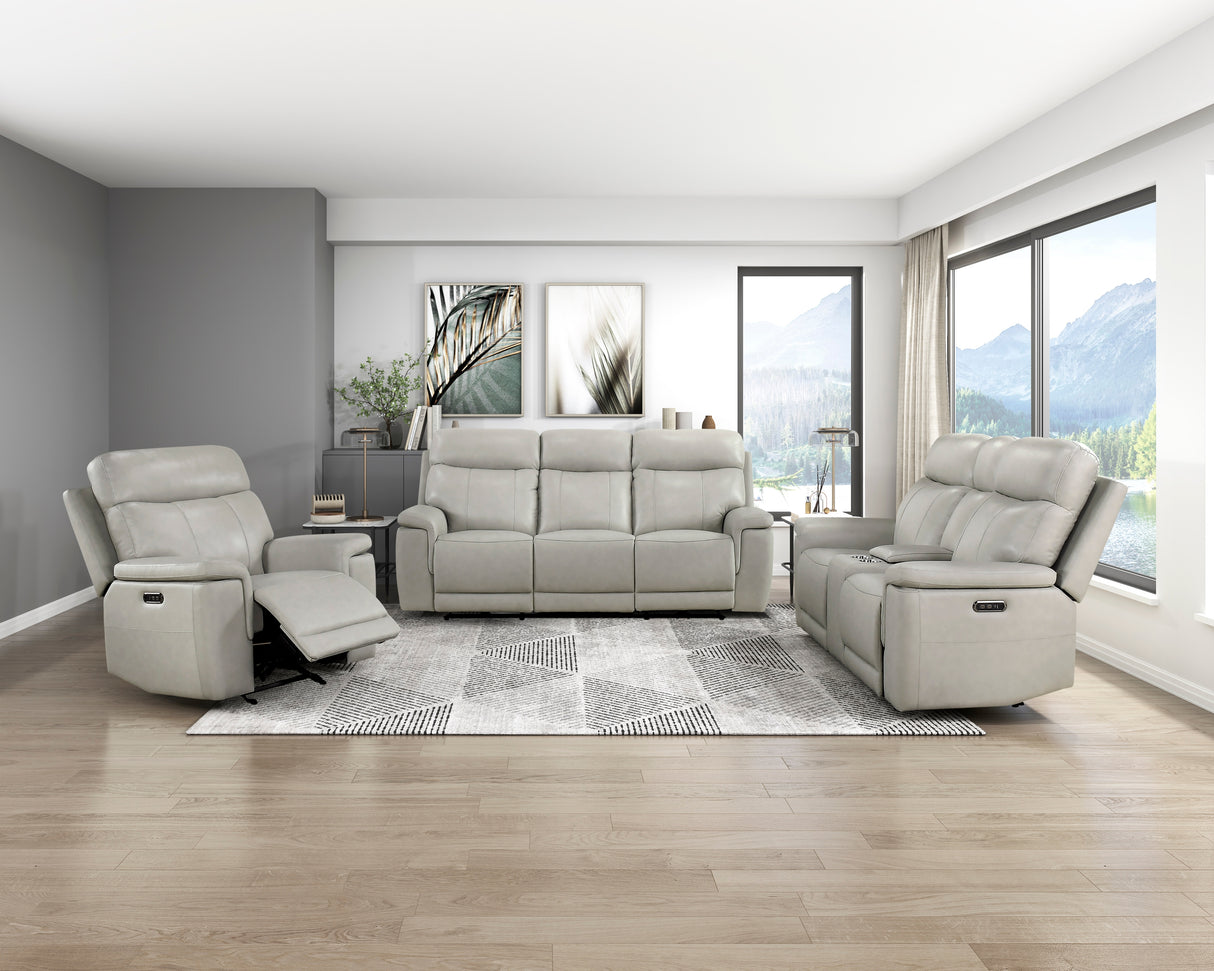 9199TPE-1PWH Power Glider Reclining Chair with Power Headrest from Homelegance - Luna Furniture