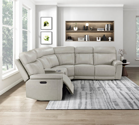 Celestia Taupe 6-Piece Power Reclining Sectional from Homelegance - Luna Furniture