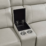 9199TPE-2PWH Power Double Reclining Love Seat with Power Headrest and Center Console from Homelegance - Luna Furniture