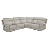 Celestia Taupe 6-Piece Power Reclining Sectional from Homelegance - Luna Furniture