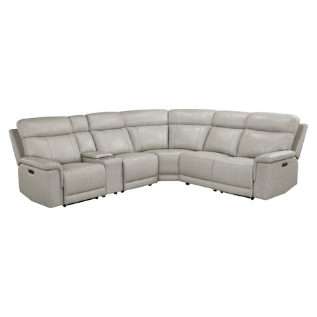 Celestia Taupe 6-Piece Power Reclining Sectional from Homelegance - Luna Furniture
