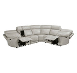 Celestia Taupe 6-Piece Power Reclining Sectional from Homelegance - Luna Furniture