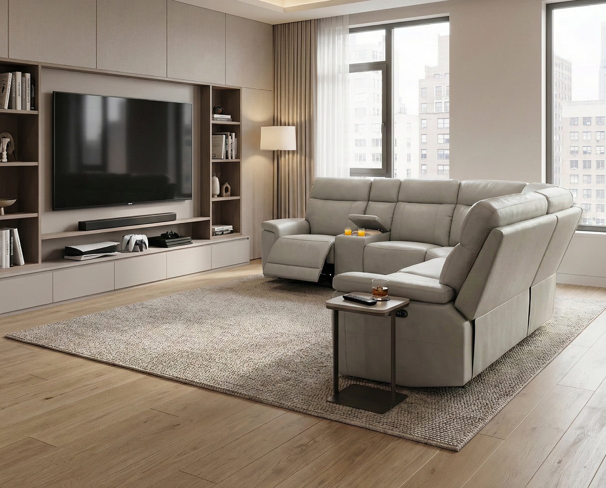 Celestia Taupe 6-Piece Power Reclining Sectional from Homelegance - Luna Furniture