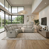 Celestia Taupe 6-Piece Power Reclining Sectional from Homelegance - Luna Furniture