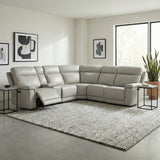Celestia Taupe 6-Piece Power Reclining Sectional from Homelegance - Luna Furniture