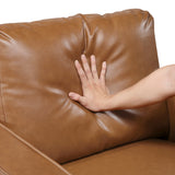 Malcolm Brown Faux Leather Sofa from Homelegance - Luna Furniture