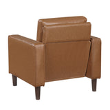 Malcolm Brown Faux Leather Chair from Homelegance - Luna Furniture